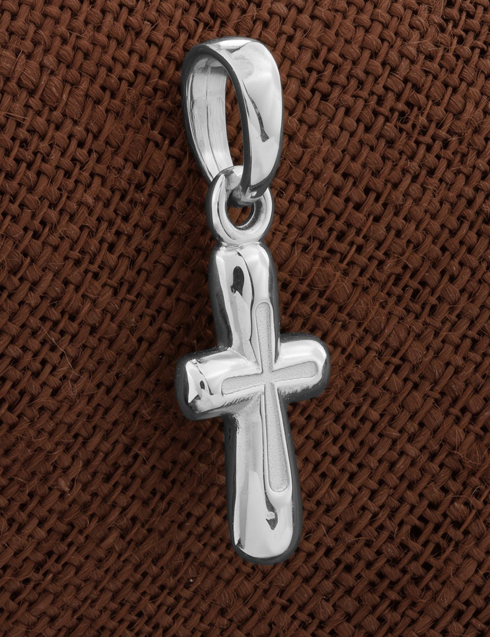 Крест из белого золота