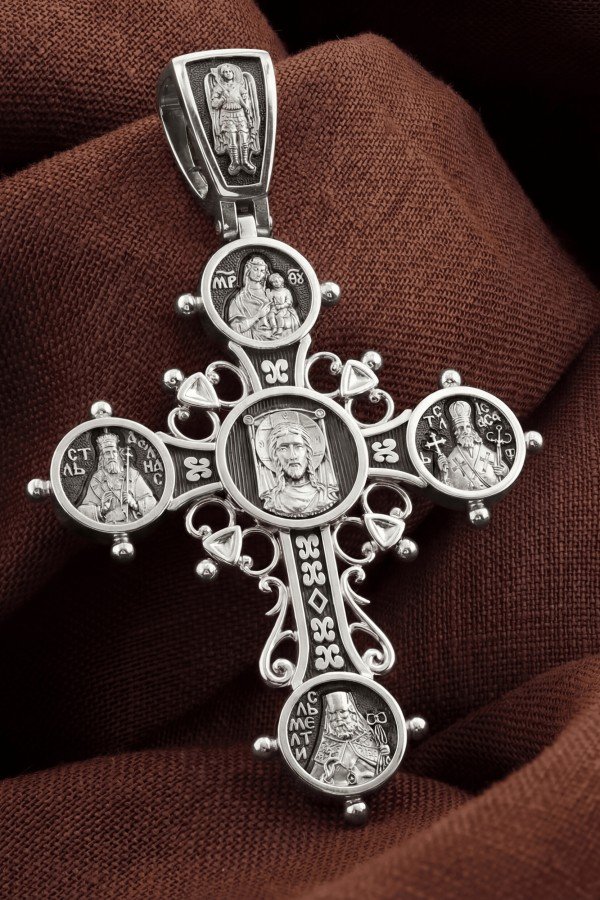 Крест из белого золота