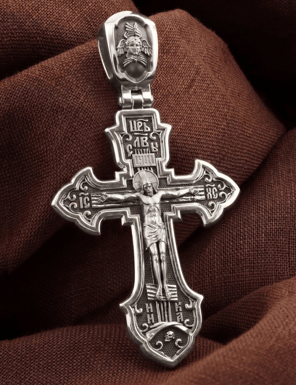 Крест из белого золота