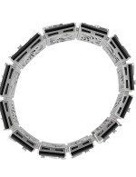 Браслет из белого золота c бриллиантами и ониксом