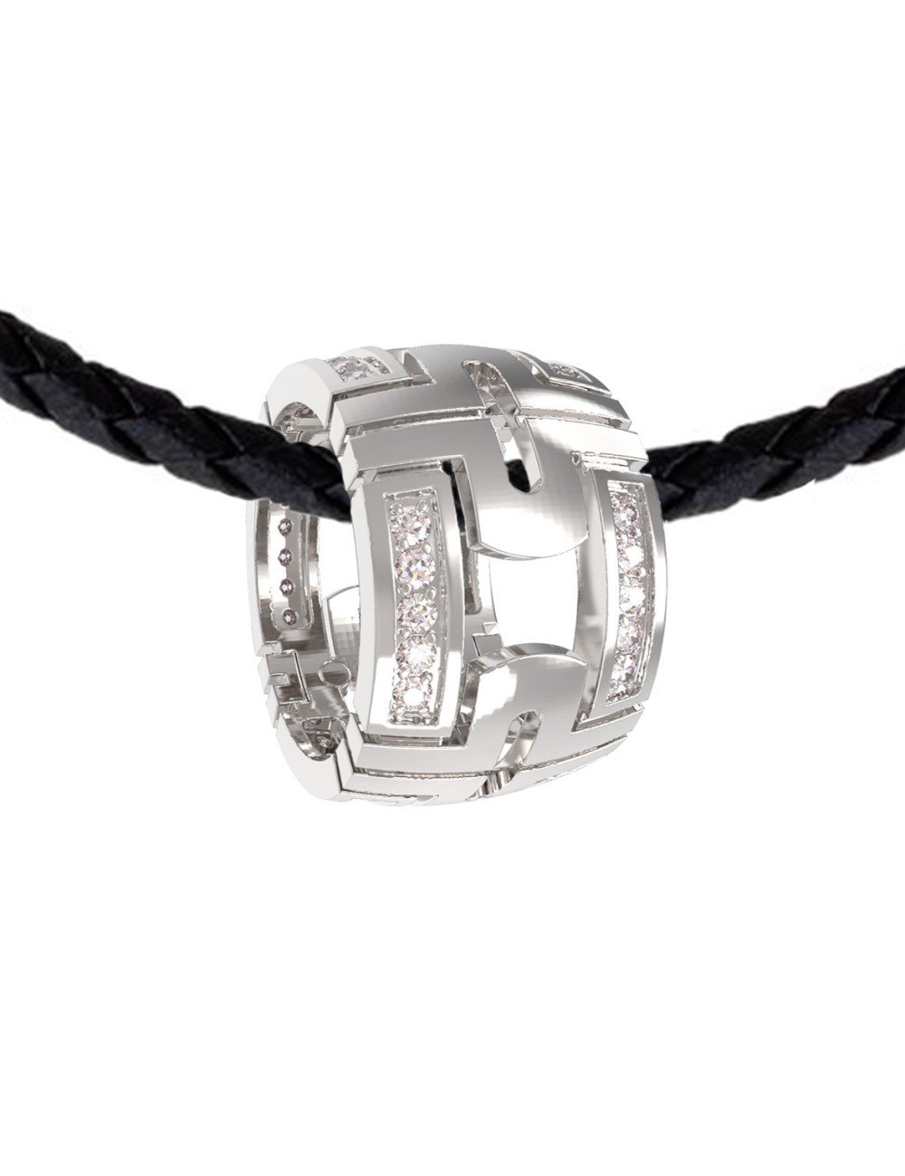 Подвеска из белого золота c бриллиантами