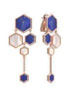 Серьги из золота c лазуритом и перламутром