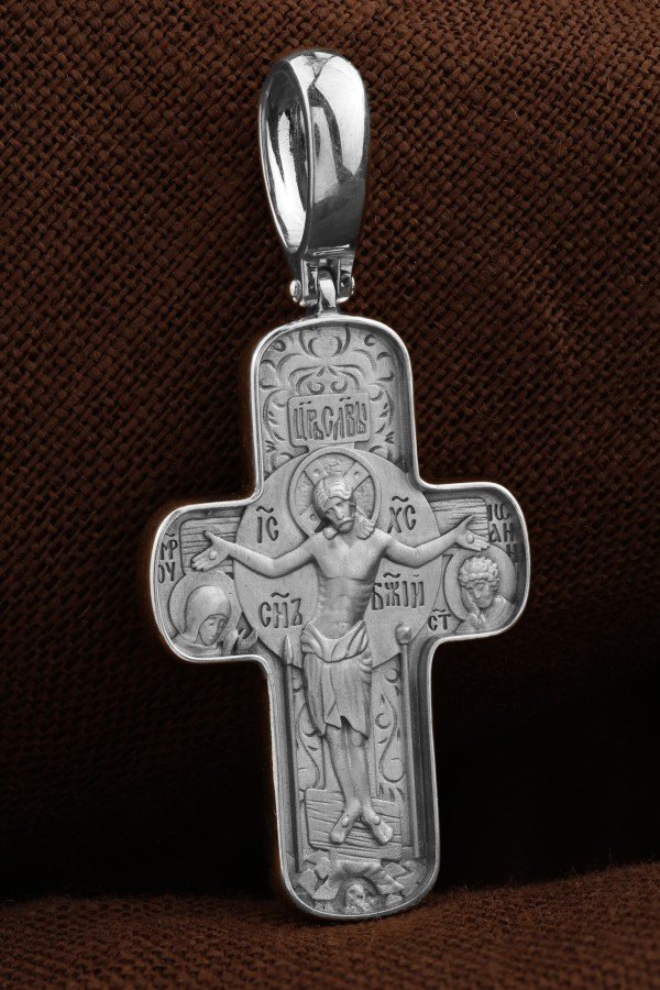 Крест из белого золота