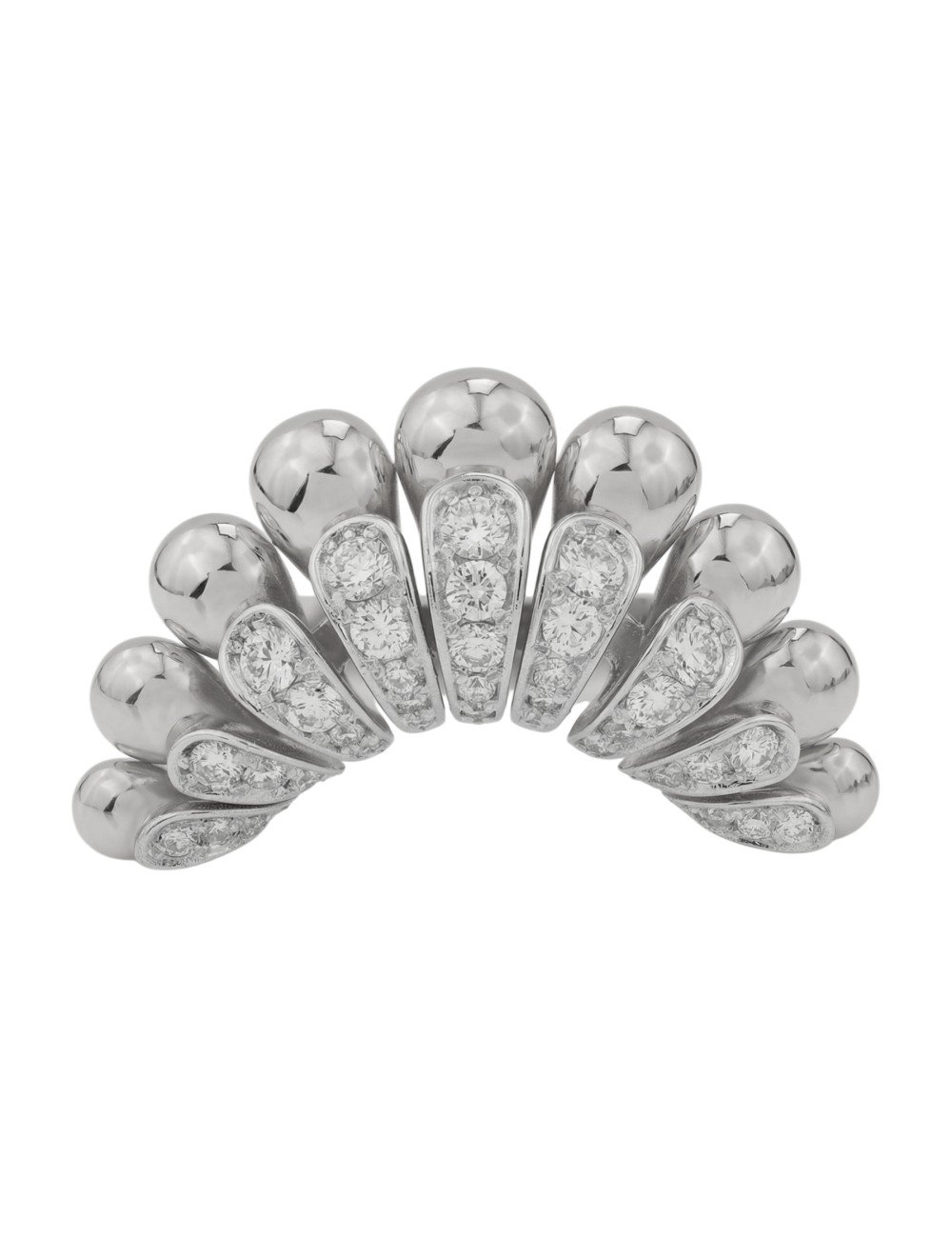 Кольцо из белого золота c бриллиантами