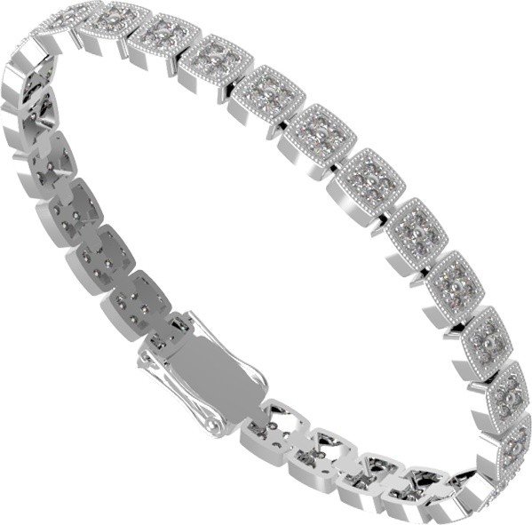 Браслет из белого золота c бриллиантами