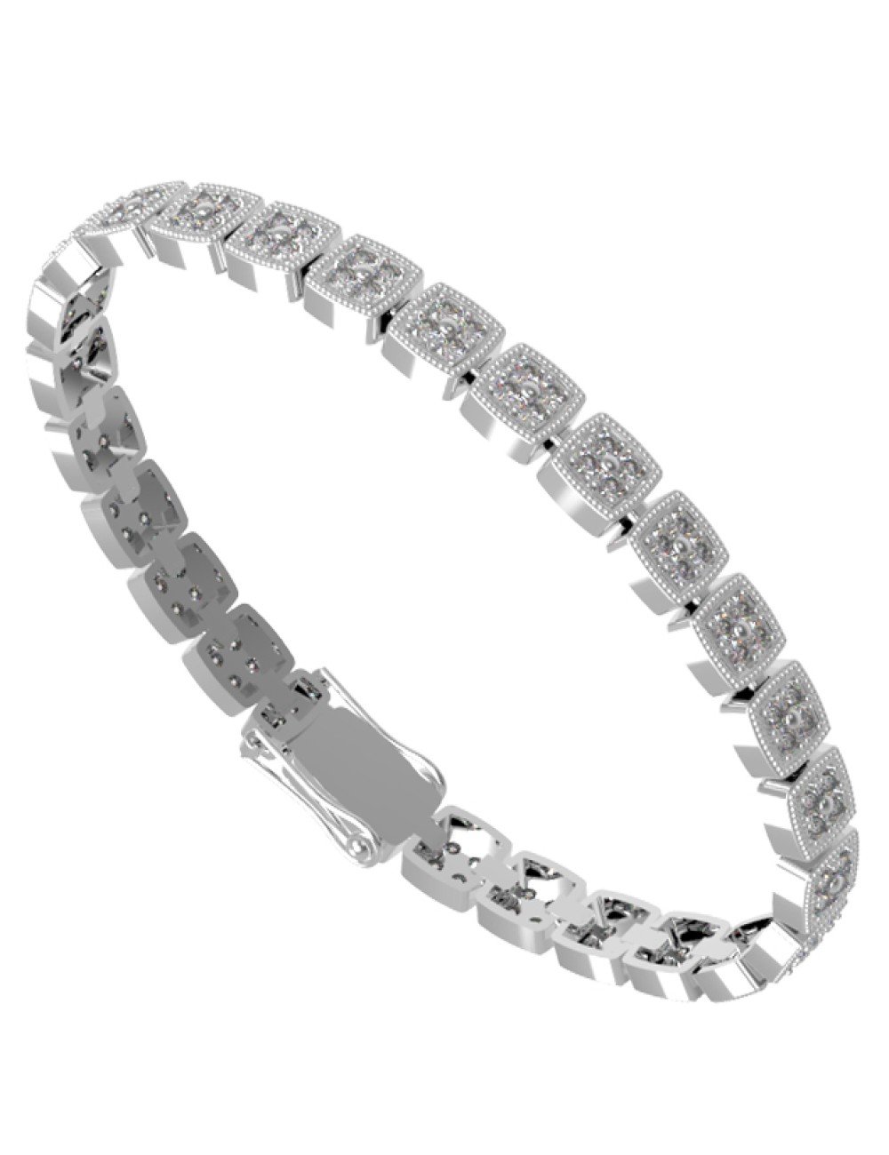 Браслет из белого золота c бриллиантами