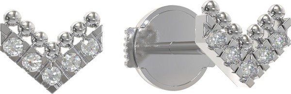 Серьги из белого золота c бриллиантами