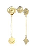 Серьги из лимонного золота c бриллиантами