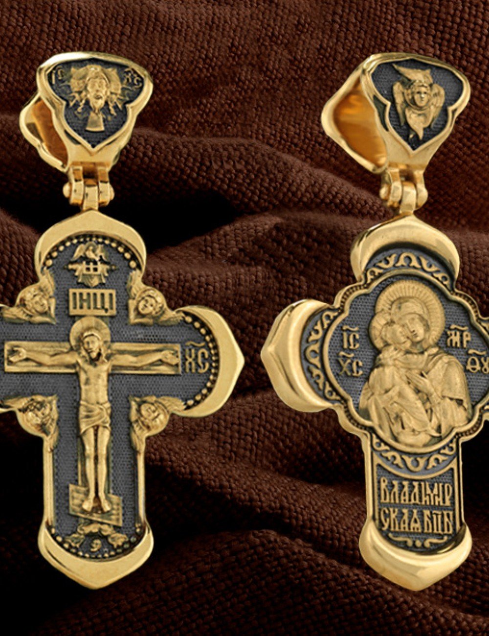 Крест из лимонного золота