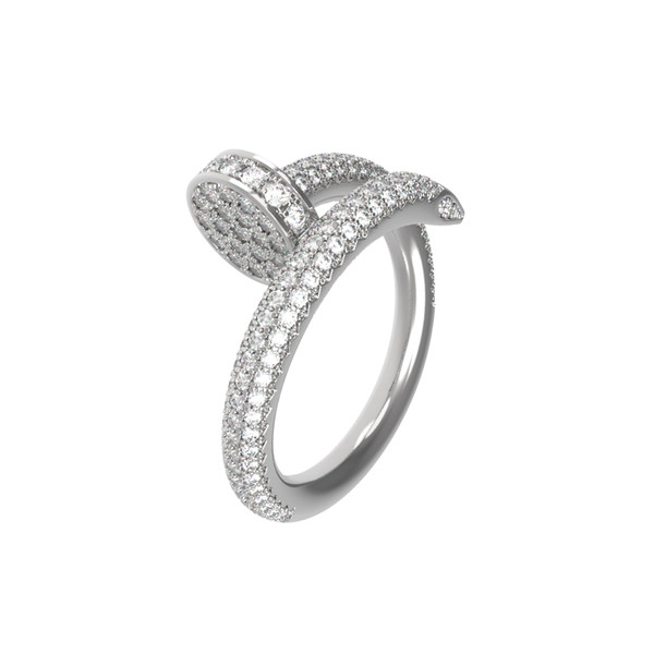 Кольцо из белого золота 585 пробы c бриллиантами