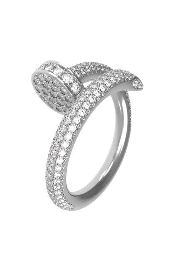 Кольцо из белого золота c бриллиантами