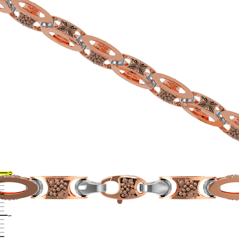 Браслет из красного золота 585 пробы