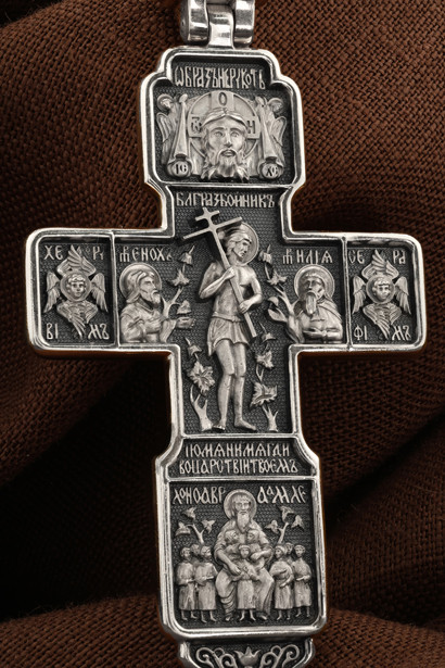 Крест из белого золота 585 пробы