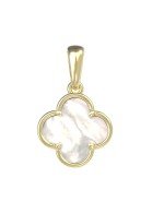 Подвеска из лимонного золота c перламутром