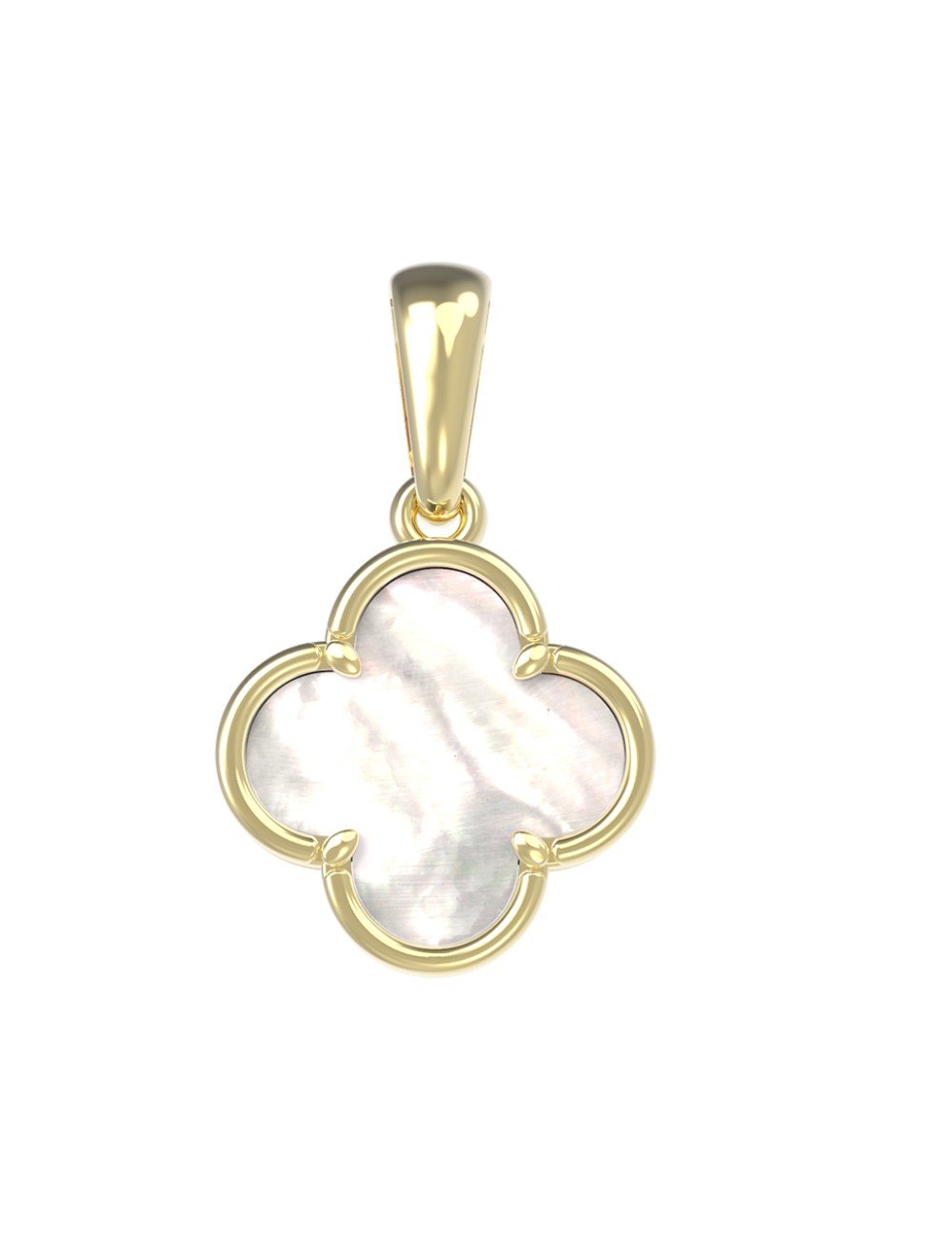 Подвеска из лимонного золота c перламутром