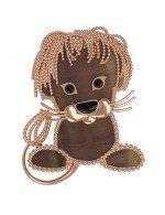 Брошь из золота c эмалью и тигровым глазом