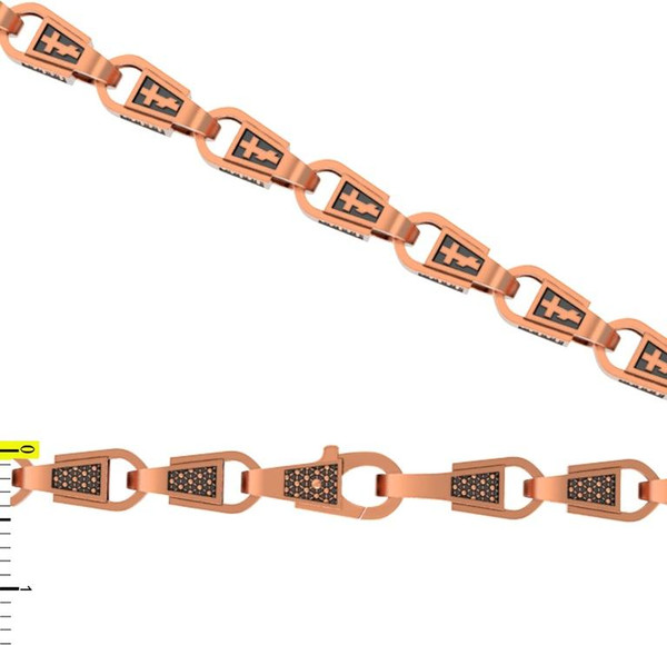 Браслет из красного золота 585 пробы