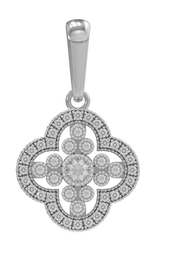 Подвеска из белого золота c бриллиантами