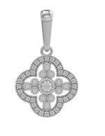 Подвеска из белого золота c бриллиантами