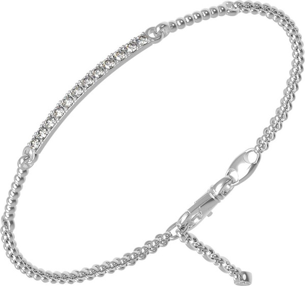 Браслет из белого золота 585 пробы c бриллиантами