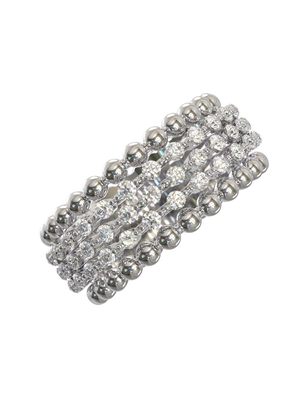 Кольцо из белого золота c бриллиантами