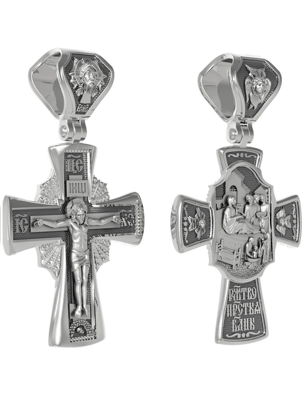 Крест из белого золота