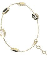 Браслет из лимонного золота c ониксом и перламутром