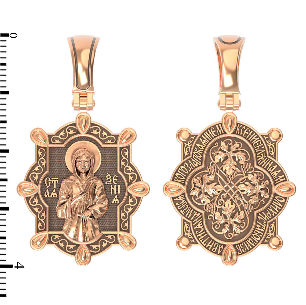 Нательная икона из красного золота 585 пробы