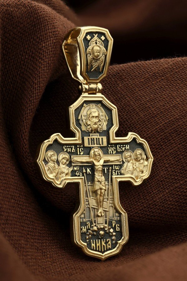 Крест из лимонного золота
