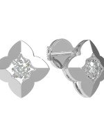 Серьги из белого золота c бриллиантами