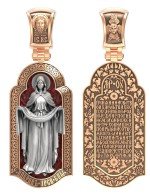 Образок из золота c эмалью