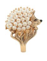 Кольцо из золота c эмалью и жемчугом