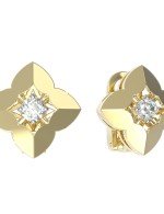 Серьги из лимонного золота c бриллиантами