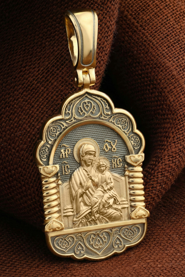 Образок из лимонного золота 585 пробы