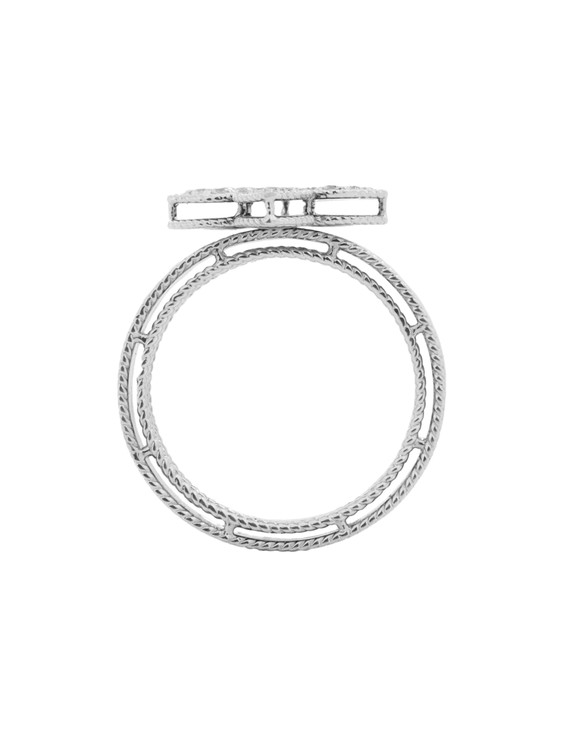 Кольцо из белого золота 585 пробы c бриллиантами