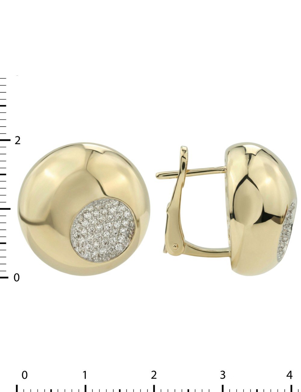 Серьги из лимонного золота c бриллиантами