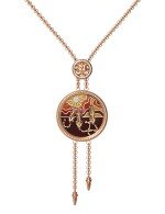 Колье из золота c эмалью