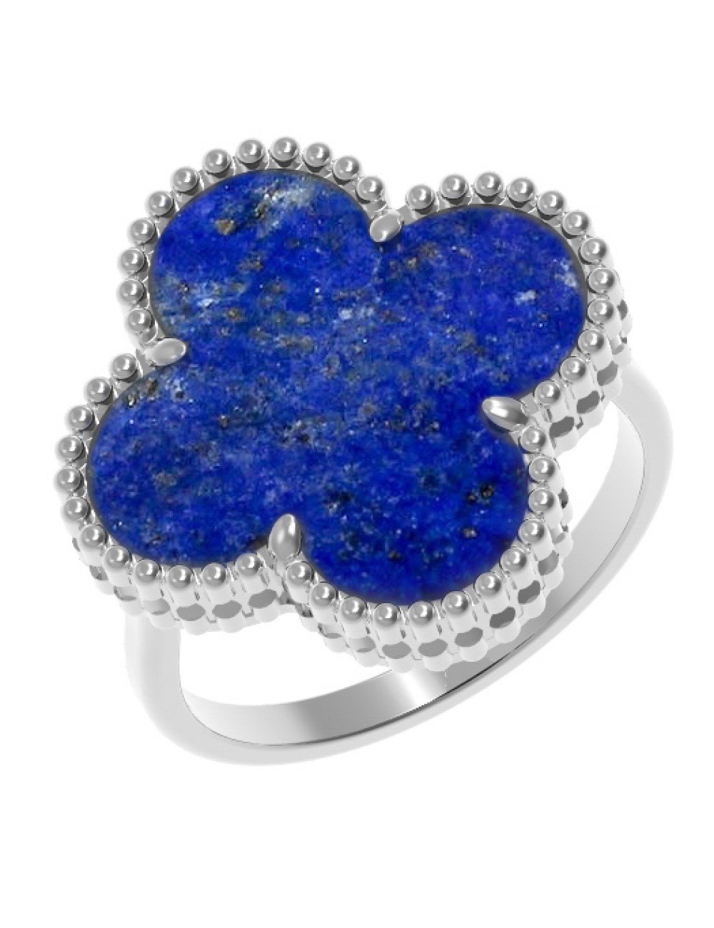 Кольцо из белого золота c лазуритом