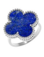 Кольцо из белого золота c лазуритом