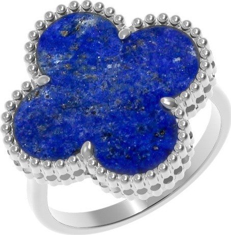 Кольцо из белого золота c лазуритом