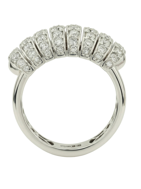 Кольцо из белого золота 585 пробы c бриллиантами