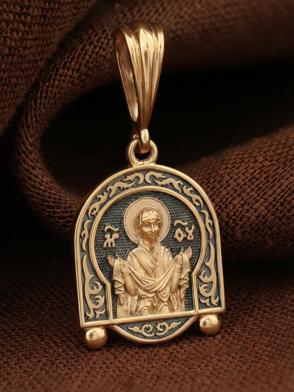 Образок из красного золота 585 пробы