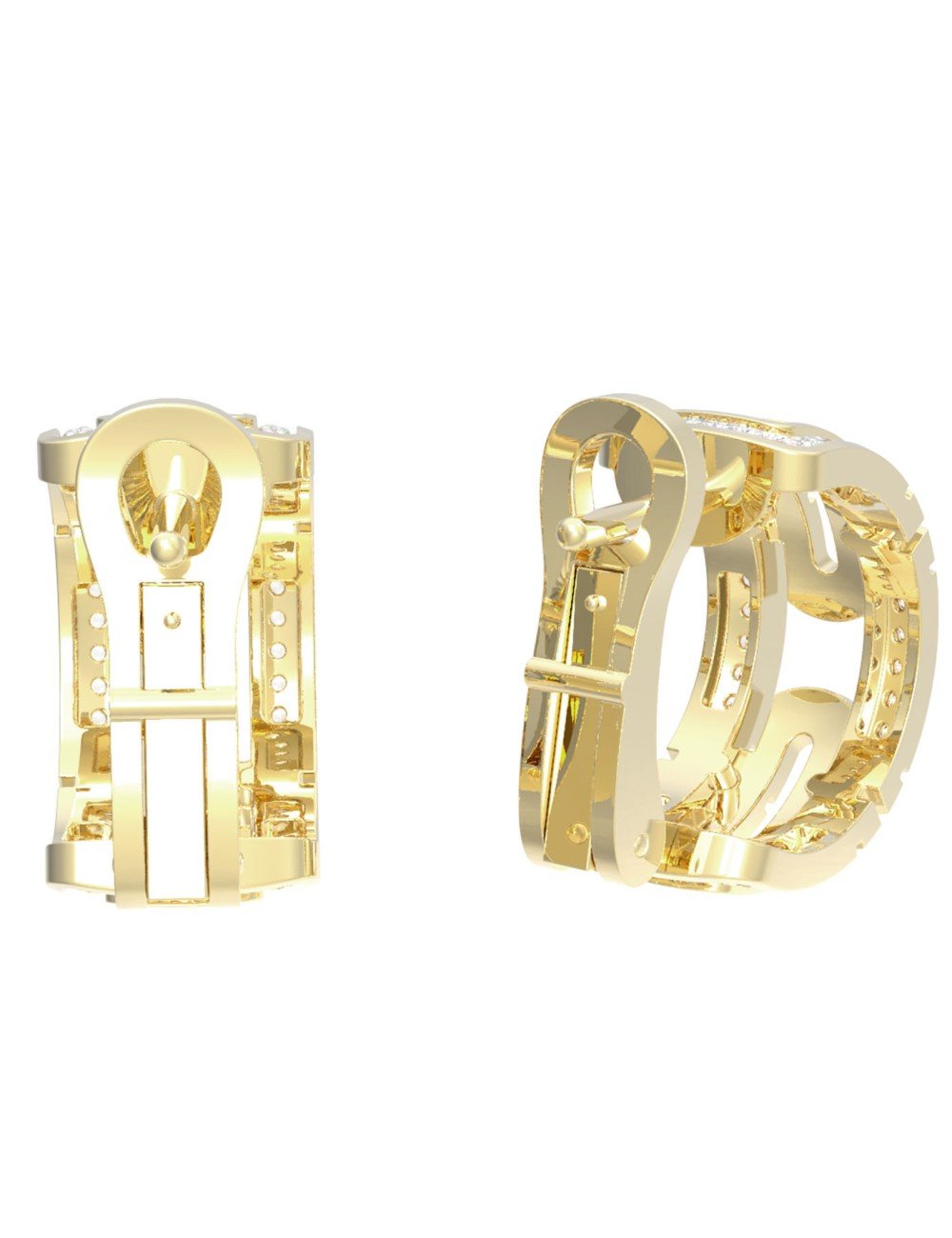 Серьги из лимонного золота c бриллиантами