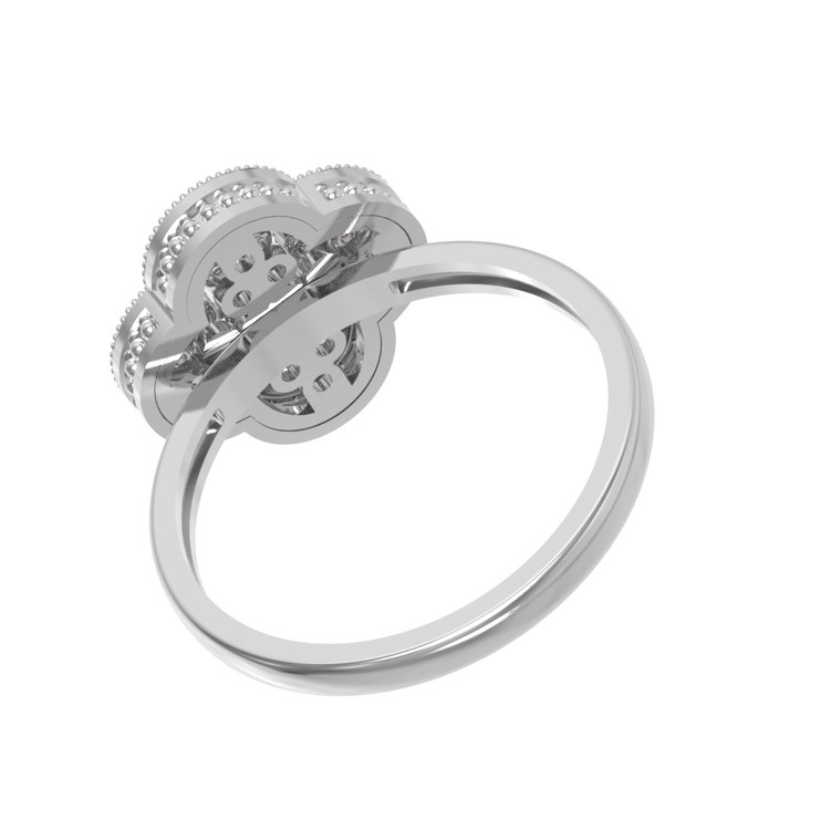 Кольцо из белого золота 585 пробы c бриллиантами