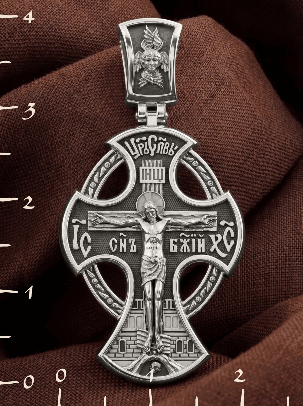 Крест из белого золота