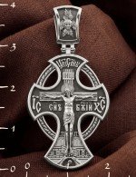Крест из белого золота 585 пробы