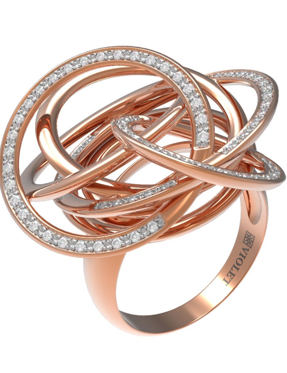 Кольцо из золота c бриллиантами