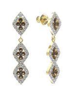 Серьги из лимонного золота c бриллиантами