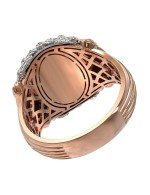 Кольцо из золота c бриллиантами и ониксом