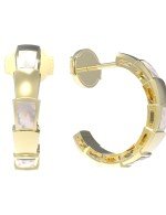 Серьги из лимонного золота c перламутром